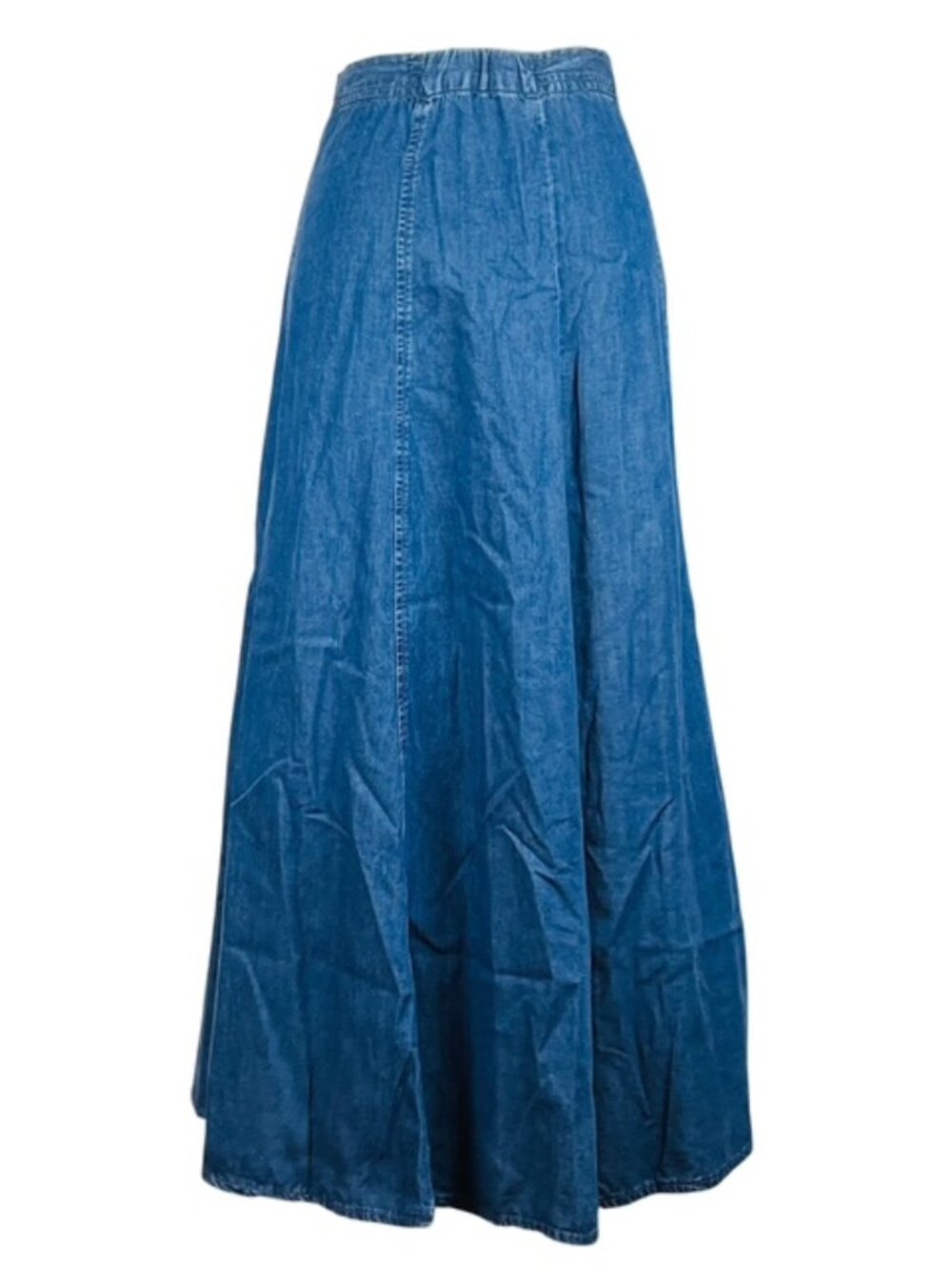 Vtg 90s Coldwater Creek Denim Maxi Skirt Sz 14 Gored Western Prairie Boho Modest